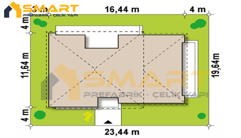 173  M² Arazi Yerleşim Planı