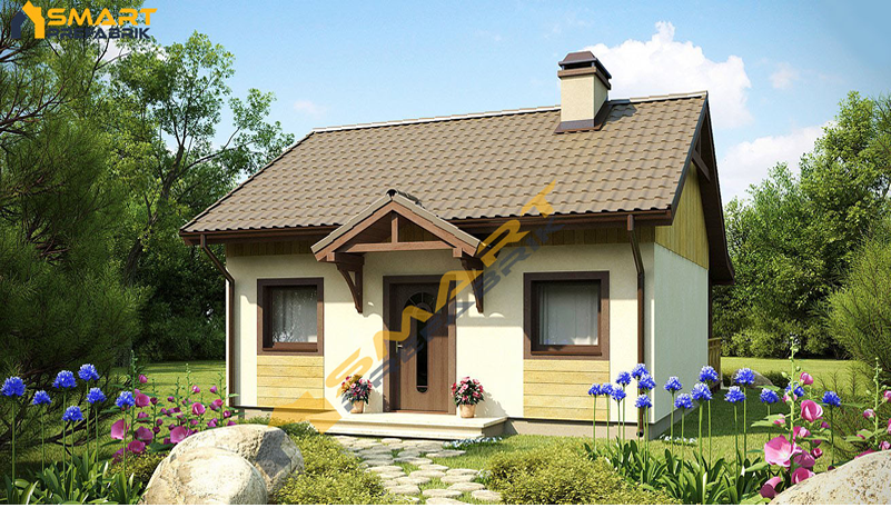 model 1 tek katli celik ev 60 metrekare smart celik ev ve celik villa