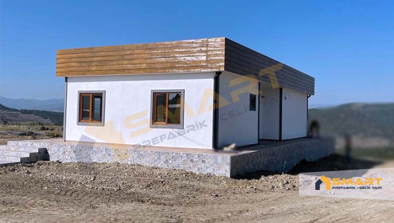 100 m2 Çelik villa Gizli Çatı Modeli