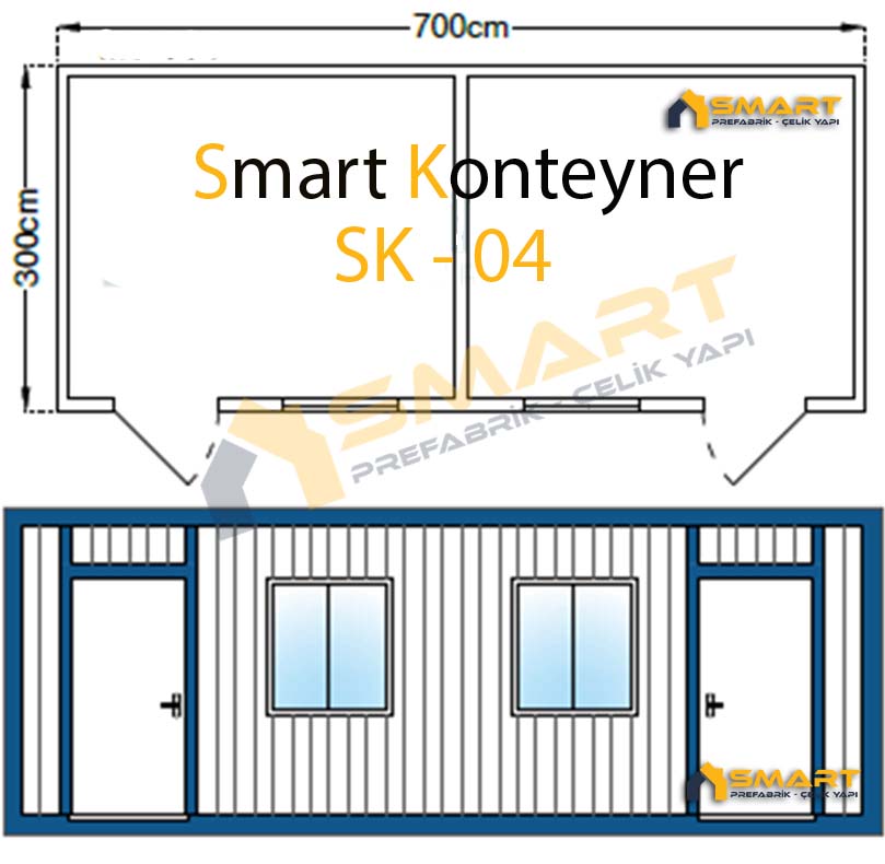 Smart Konteyner - SK- 04 Yaşam Konteyneri Proje