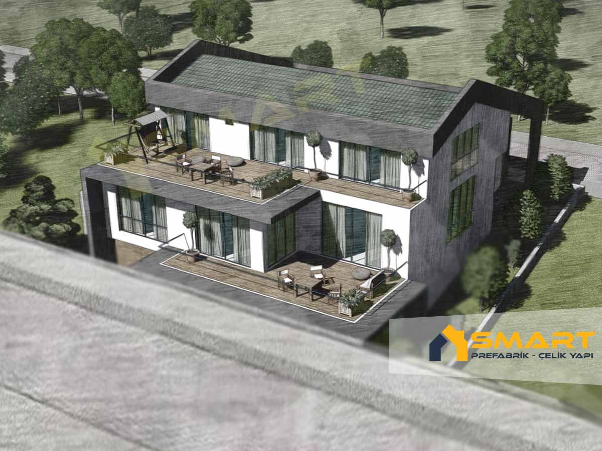 Terrace Villa 500 m2 Çift Katlı
